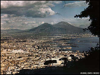 Vesuvius, Naples, Spring 1944, after the eruption